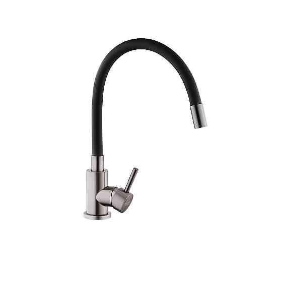 Смеситель для кухни с гибким изливом Kroner KRP Edelstahl Klassisch - PVD035BLK графит/черный Киев