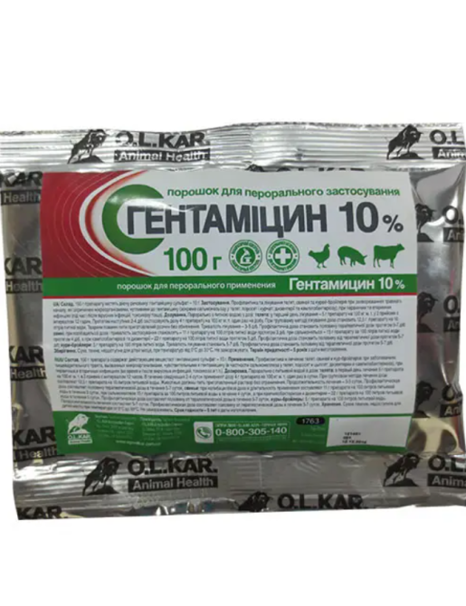 Гентаміцин порошок 10% 100 г O.L.KAR Вінниця - фото 1