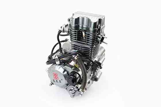 Двигун мотоциклетний в зборі CGT-250cc (водяне охолодження) + карбюратор, комутатор, котушка запалювання, тип 2 Київ