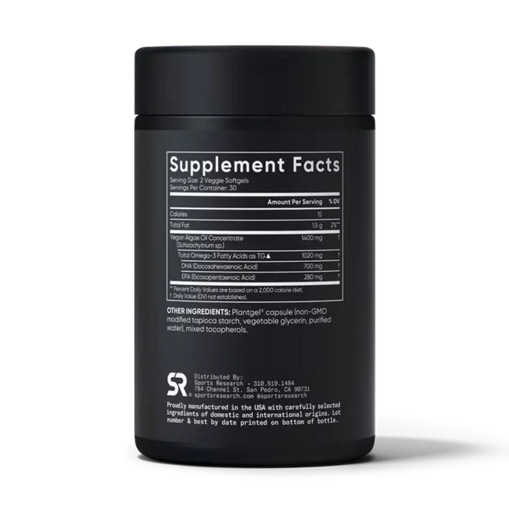 Омега 3 Sport Research Vegan Omega-3 1400mg 60 гел капс Київ - фото 2