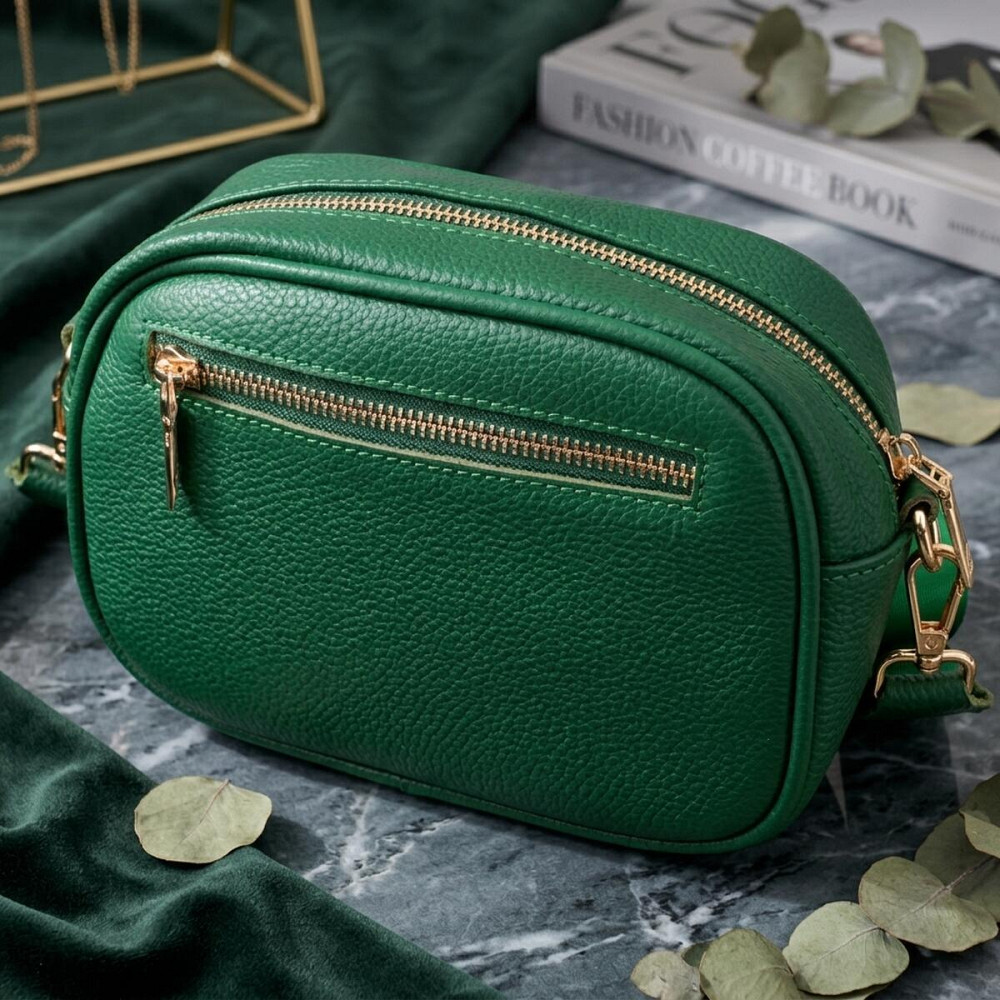 Сумка для жінок з натуральної шкіри Vintage 22900 Зелений Київ - фото 14