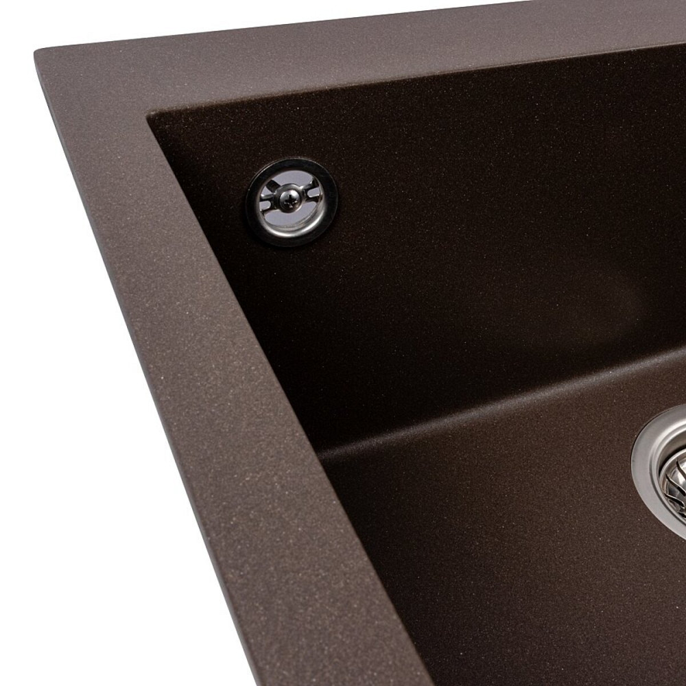 VALESO Кухонна гранітна мийка 5750 DAVINA VALESO темна скеля Коломыя - изображение 7