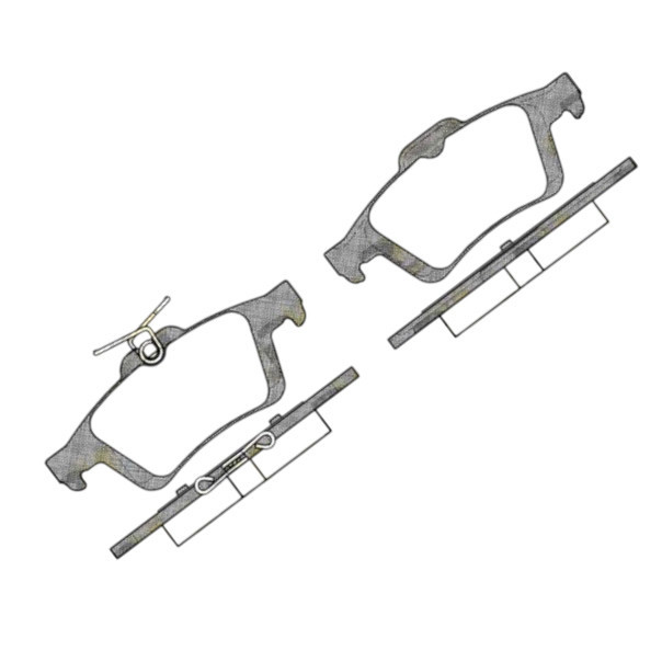 Колодки задние Renault Laguna II, Focus III, C-Max тормозные Мукачево - изображение 1