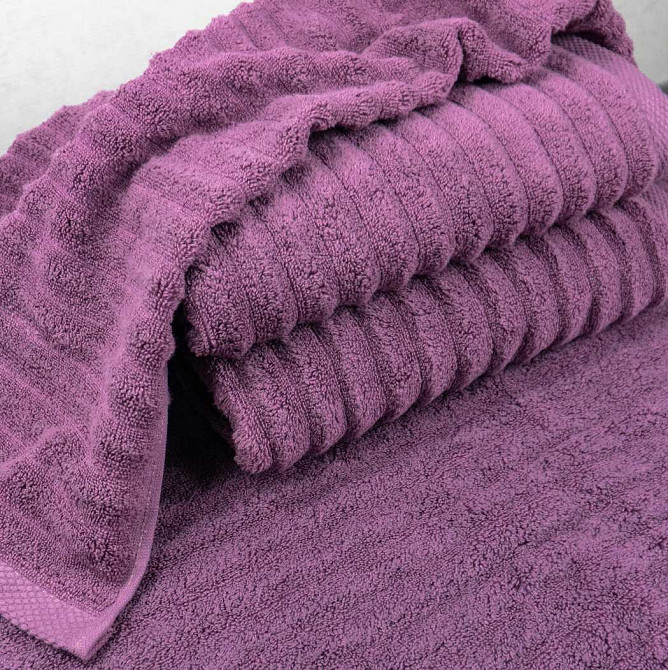 Полотенце махровое для лица и рук GM Textile 40x70см Премиум качества Зеро Твист 550г/м2 (Темно-Сиреневый) Сумы - изображение 3