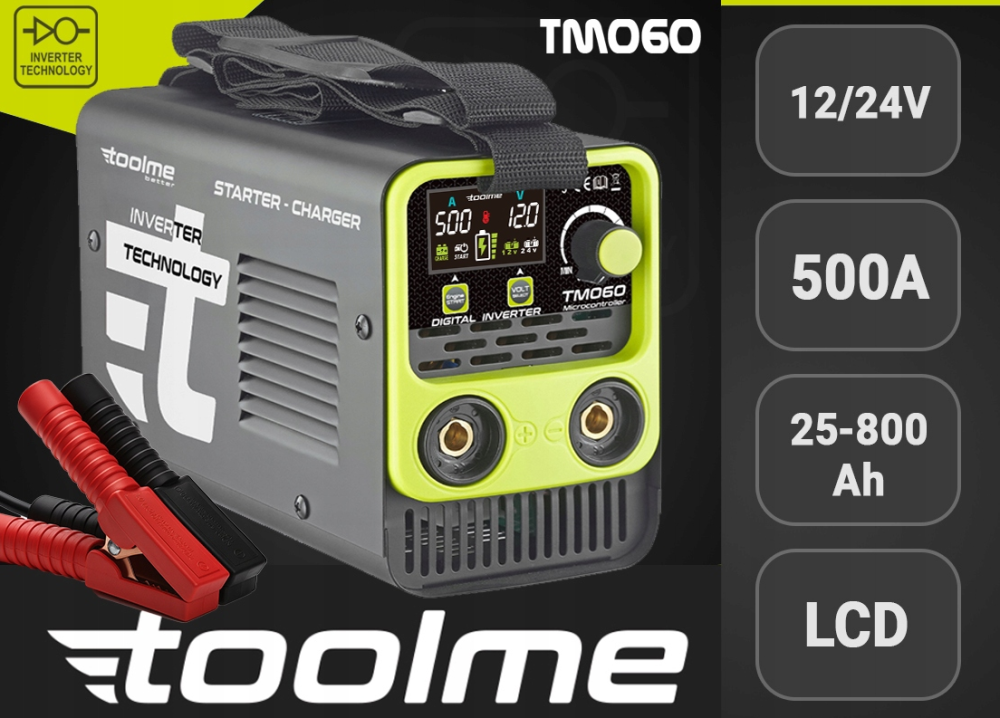 Інверторний пуско-зарядний пристрій Toolme 500A 12/24В (Польща) Київ - фото 5