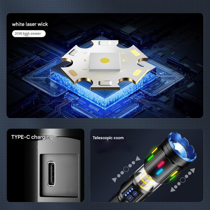 Ручний ліхтар YEMAO YM-G560Y, 1200LM, TG LED, 1*26650 акум, TYPE-C Дніпро - фото 4