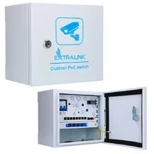 Комутатор Extralink Atlas Zewnętrzny switch PoE 8x RJ45 1000Mb/s PoE, 2x SFP, 120W, aktywne chłodzenie Київ