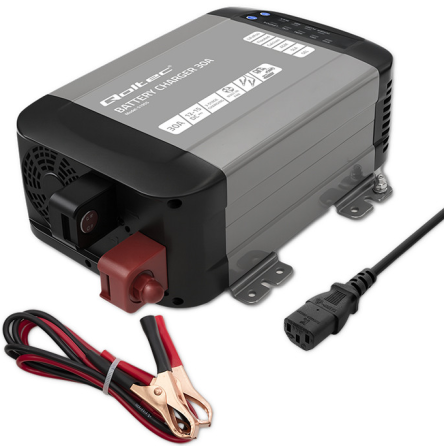 Зарядний пристрій для акумуляторів LiFePO4 AGM GEL SLA 30A 12V Qoltec (Польща) Київ