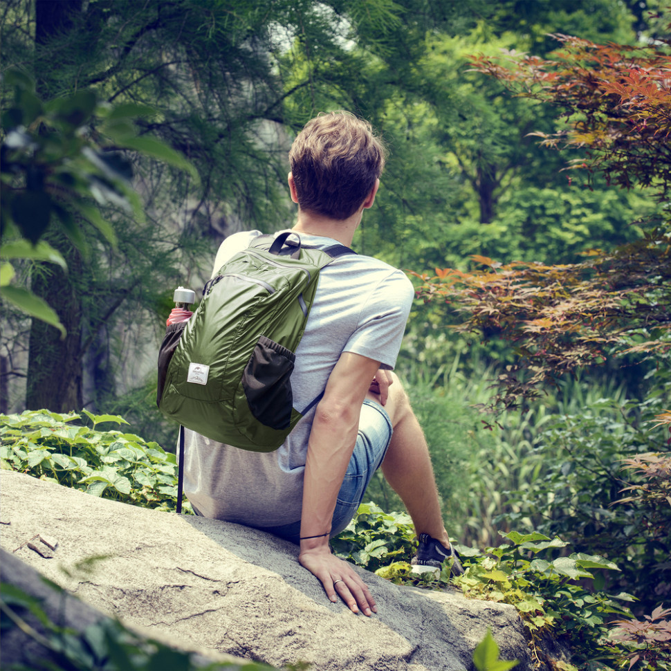 Рюкзак компактний надлегкий Naturehike Ultralight Naturehike NH17A012-B, 18 л, зелений Рівне - фото 7