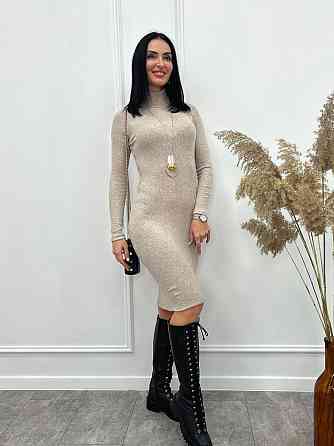 Жіноче плаття-гольф в рубчик "Marie" оптом | Норма Капучіно, 46-48 Київ