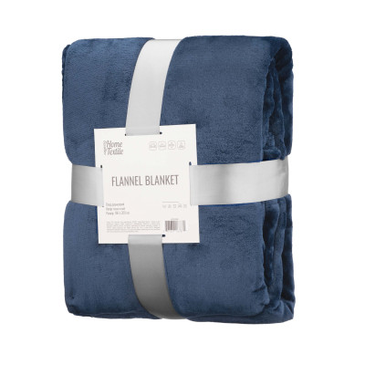 Плед Ardesto Flannel 160х200см, 100% полиэстер, синий темный (ART0219SB) Винница - изображение 1