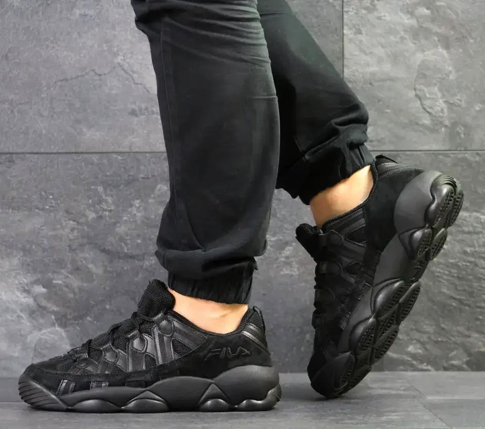 Кросівки FILA Чорні Чоловічі Шкіряні Філа Замшеві (розміри: 41,42,43,44,45) Відео Огляд Дніпро - фото 5