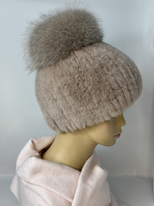 Шапка хутряна жіноча бон Джина Rex Бежевий Харків - фото 4