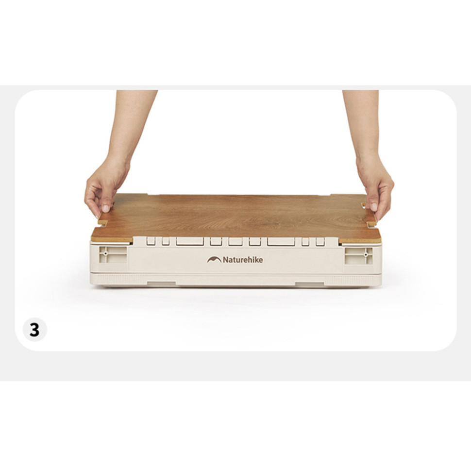 Складной контейнер Naturehike CNK2450XB020, 52 л, бежево-серый Киев - изображение 2