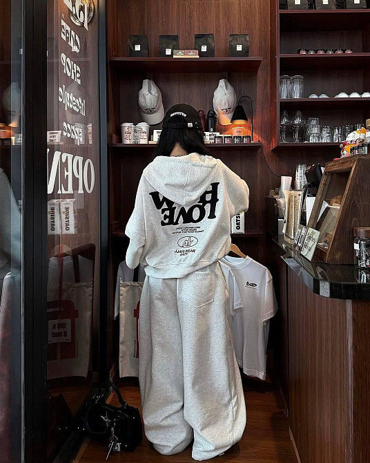 Женский теплый оверсайз костюм двойка Трехнитка на флисе Меланж Одесса - изображение 3