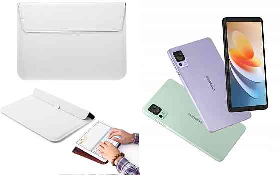 Чохол-конверт VitoCase для Doogee T20 Mini, з функцією підставки для планшета Чорний Білий Київ