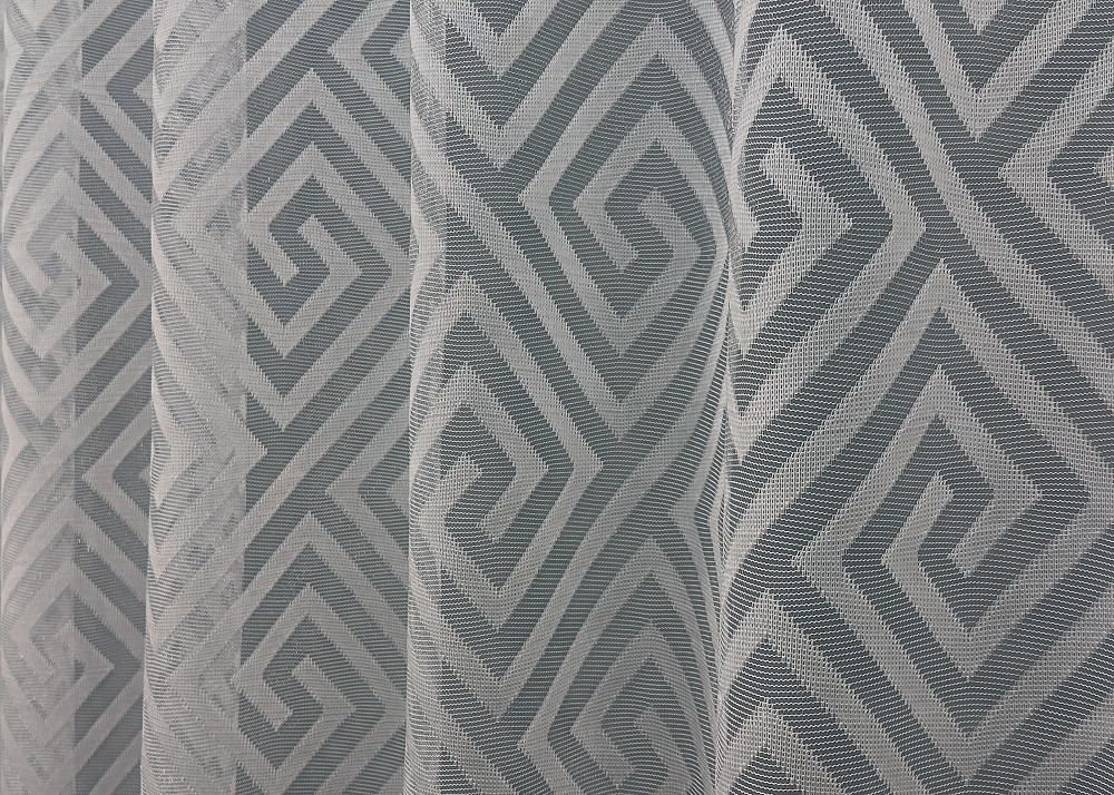 Тюль жакард, колекція "Ромб Меандр" колір сірий 1558т Київ - фото 4