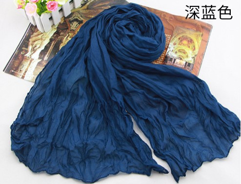 Шарф женский осенний 170 на 40 см синий Киев - изображение 1