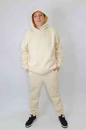 Теплый спортивный костюм мужской Молочный 46 Харьков