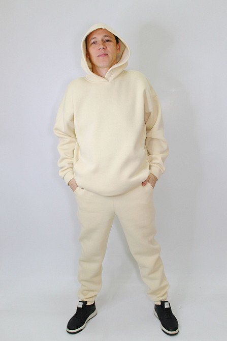 Теплый спортивный костюм мужской Молочный 46 Харьков - изображение 1