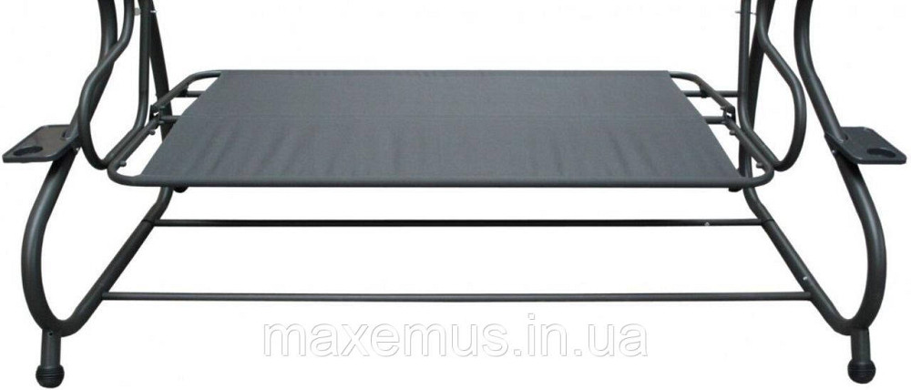 Садовые качели Bonro Garden четырехместная раскладная с навесом качели для сада и дачи серая Мостиська - фото 16