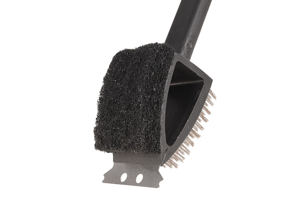 Дротяна щітка зі скребком і губкою "GeKo" для чищення гриля 3в1, 41см Киев - изображение 3