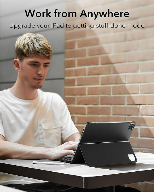 Клавіатурний чохол ESR Ascend Keyboard Case чорний для iPad Pro/Air 11'' сумісний, магнітна знімна клавіатура, підставка Київ - фото 3