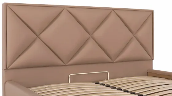 Кровать Двуспальная Leeds Comfort 160 х 190 см Fly 2213 С подъемным механизмом и нишей для белья Светло-коричневый Киев