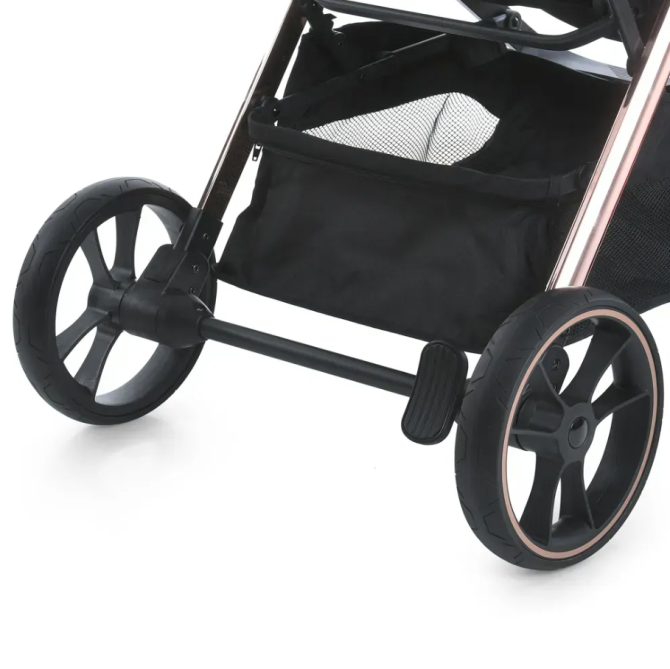 Коляска дитяча El Camino BEYA Black Leo прогулянкова з чохлом для ніжок у комплекті Чорна (ME 1127-G) Чернігів - фото 7