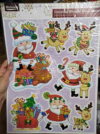 Рождественские наклейки Melinera 39 на 30 см разноцветный Киев