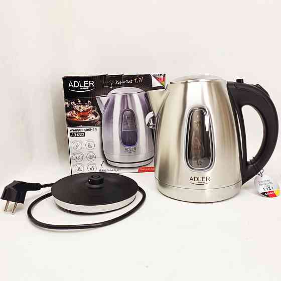Тихий чайник Adler, Красивый чайник кухонный, Электрочайник на кухню Современный электрический TH-10 Львов