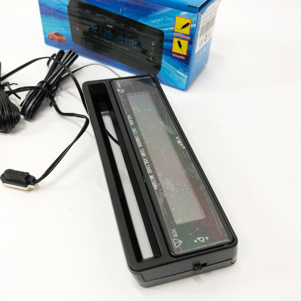 Автомобильные часы с термометром и вольтметром VST-7010V HV-27 Львов - изображение 3