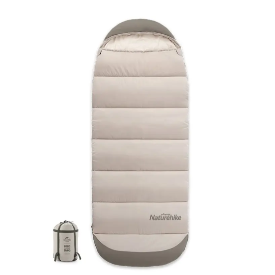 Спальний мішок з капюшоном Naturehike B400 NH21MSD11, правий, зелений Київ