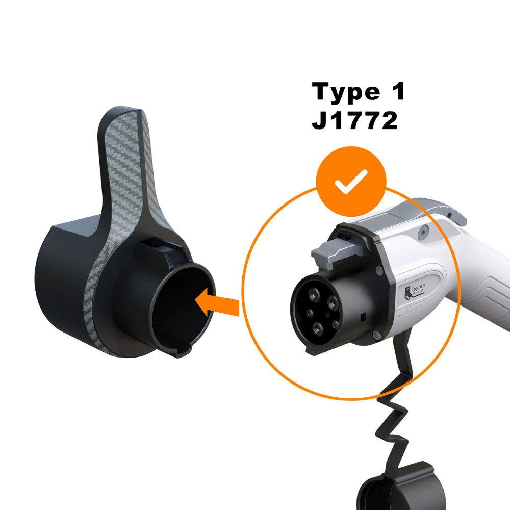 Тримач для зарядного пристрою EV Type 1 J1772 для заряджання електромобіля FeyRee (Чорний) Николаев - изображение 1