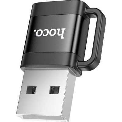Переходник UA31D USB M to USB-C F USB2.0 Black HOCO (6942007628143) Винница - изображение 1