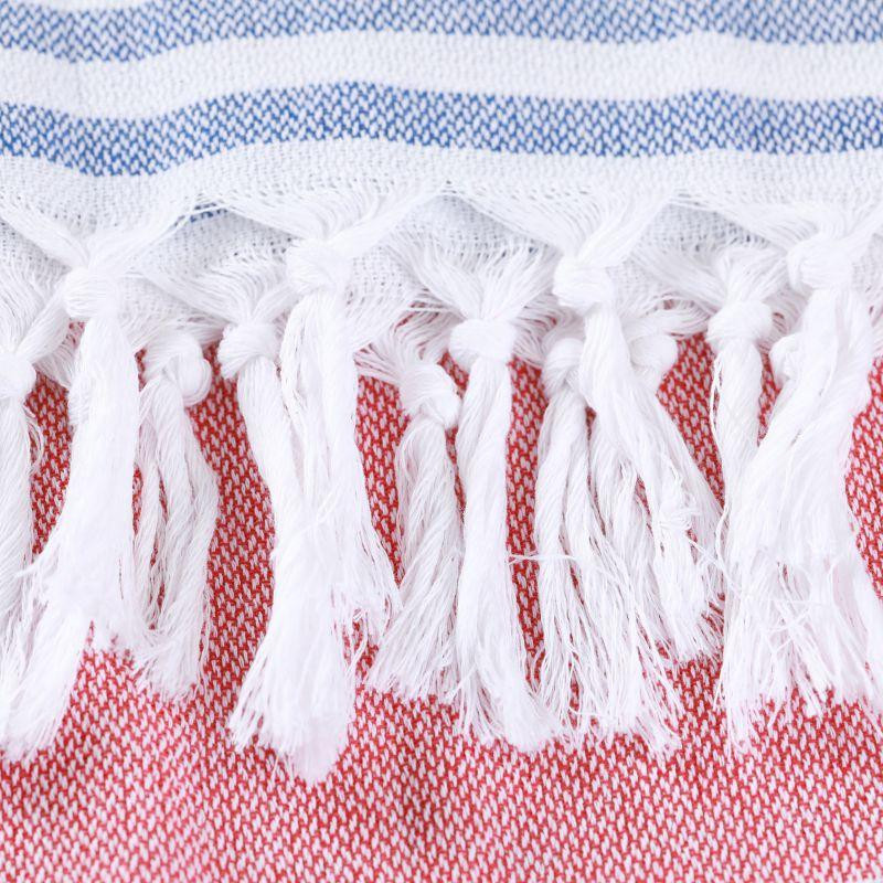 Полотенце пештемаль Lovely Svi хлопковое, пляжное, хамам, spa - XХL 100x180 см Red/Blue Stripes Киев - изображение 4