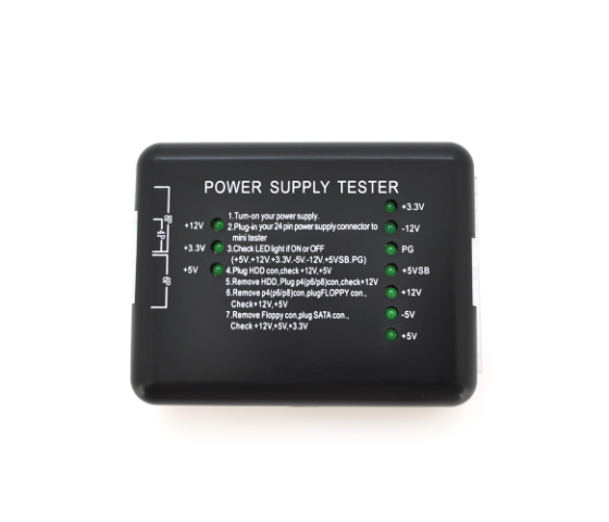 Тестер для діагностики блока живлення 4pin/6pin/8pin/20pin/24pin/Floppy/SATA, Blister Полтава