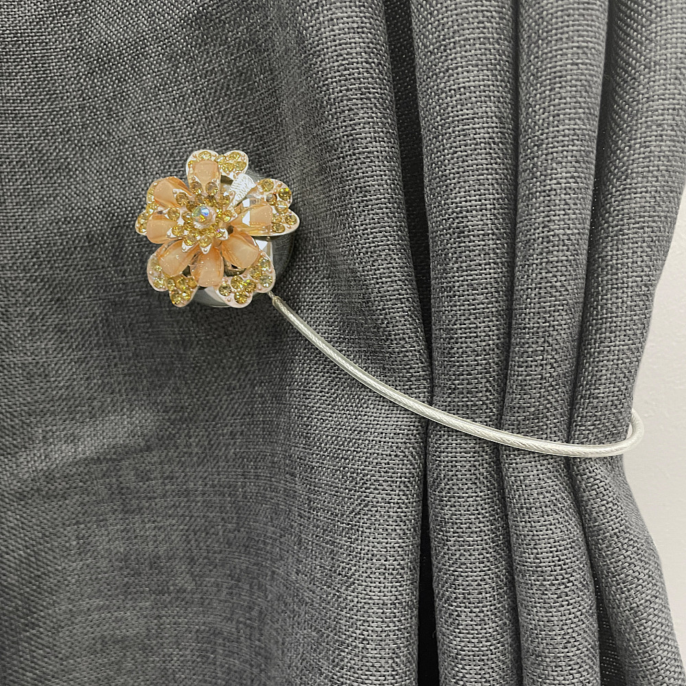 Магніти для штор та гардин "Flowers" набір 2 шт Персиковий (81-243) Київ - фото 4