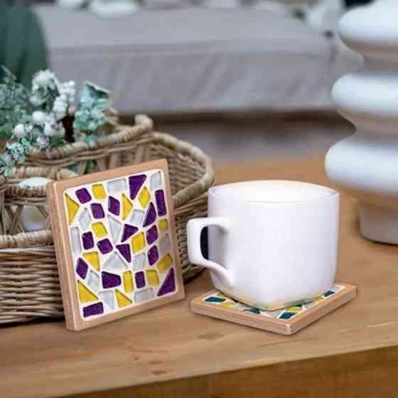 Набір для скляної мозаїки "Підставки для чашок" MA1002 квадратні Вінниця