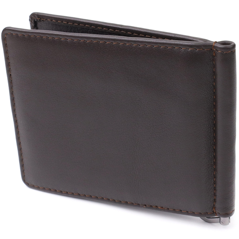 Стильний затискач для грошей з м'якої натуральної шкіри Tony Perotti 20847_1 (5000 moro) Коричневий Київ - фото 2