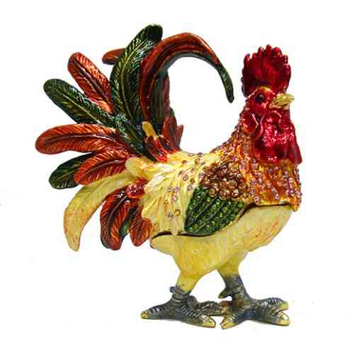 Шкатулка для украшений металлическая Петух Киев