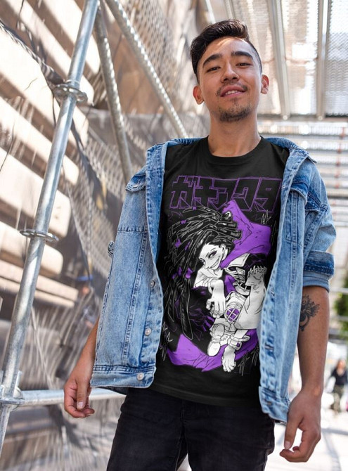 Футболка для мальчика аниме Гакхиакута Томе Джапанесе Танкобон оверсайз (рост от 165 до 180 ) Черний AnimeJ0831m Днепр - изображение 4