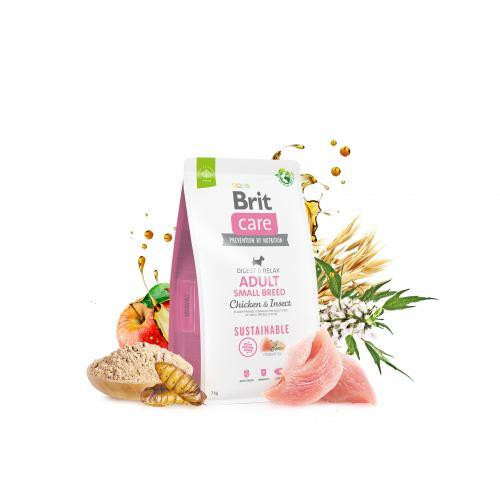 Сухой корм Brit Care Dog Sustainable Adult Small Breed для собак малых пород, с курицей и насекомыми, 1 кг Киев - изображение 7