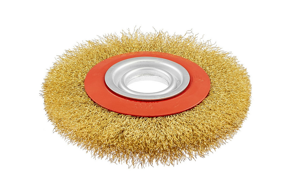 MASTERTOOL Щітка дискова MASTERTOOL з латунованого рифленого дроту Ø 150х32 мм 19-9215 Коломия - фото 1