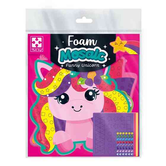 Набір для творчості "Веселий Єдиноріг" VT4511-20 з м'якою мозаїкою та стразами Вінниця