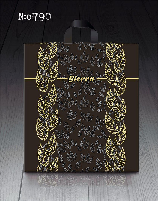 Пакет с петлевой ручкой средний плотный ламинированный 