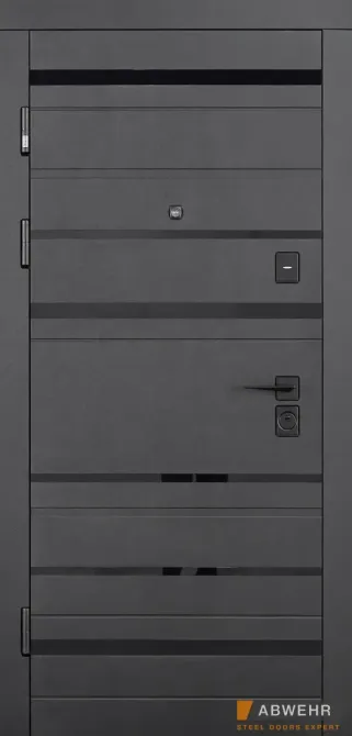 Входная дверь Abwehr Megapolis Kale Harmonia 546/0 Черная шагрень + Олово супермат 860*2050 мм Киев - изображение 1