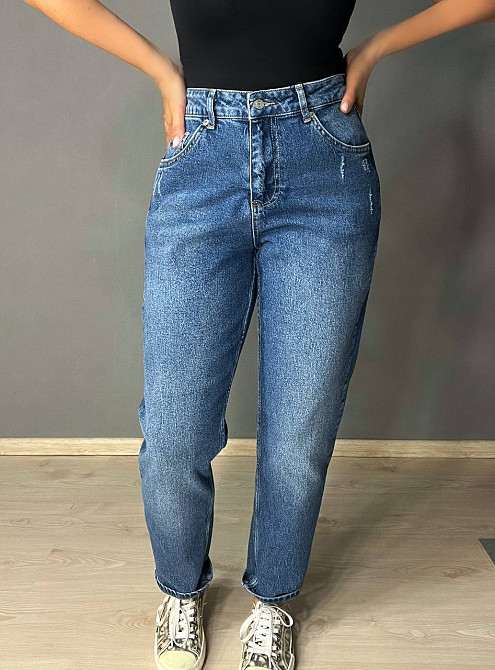 Джинси жіночі Dk-49 3564 MOM стрейчеві комфорт сині, синій, 40, 40, 78 см, 105 см Київ - фото 19