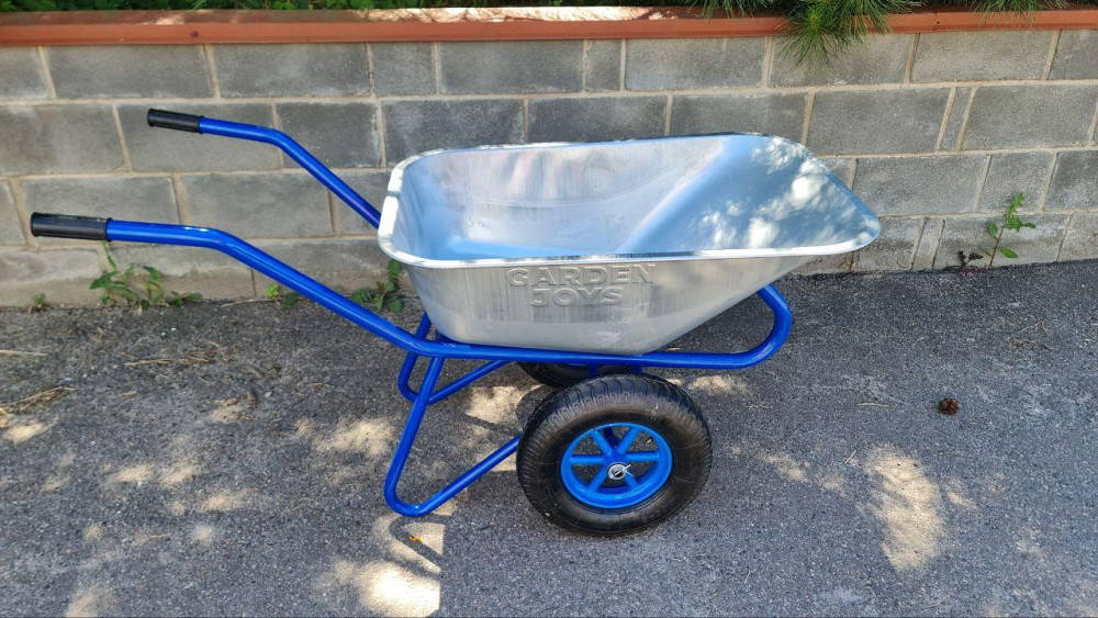 Тачка строительная Garden joys Т2КП-200 Синяя Тележка строительная Тачка двухколесная Тачка садовая Белая Церковь - изображение 8