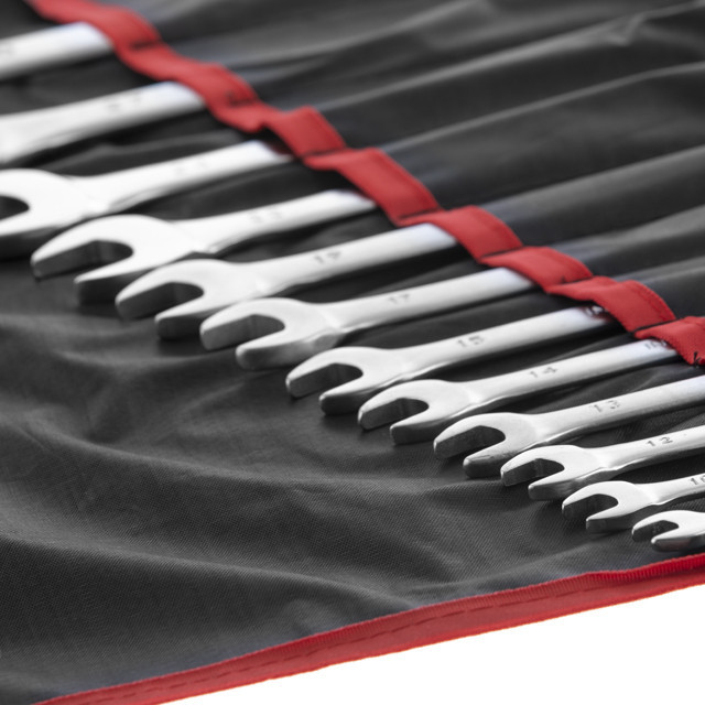 Набір ключів комбінованих, 12 шт., 8-30 мм, Cr-V, чохол INTERTOOL HT-1251 Київ - фото 3